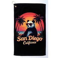 Retro Panda In Sunglasses San Diego California Zoo Vintage Golf Towel
