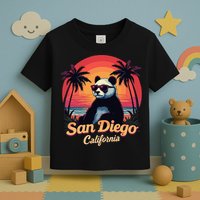 Retro Panda In Sunglasses San Diego California Zoo Vintage Toddler T-Shirt