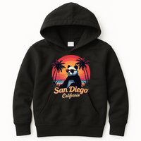 Retro Panda In Sunglasses San Diego California Zoo Vintage Kids Hoodie