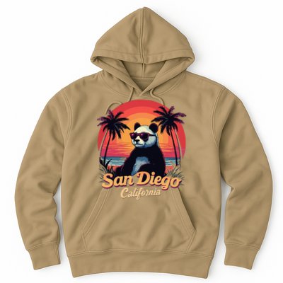 Retro Panda In Sunglasses San Diego California Zoo Vintage Hoodie