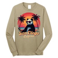 Retro Panda In Sunglasses San Diego California Zoo Vintage Long Sleeve Shirt