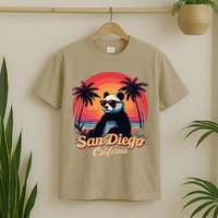 Retro Panda In Sunglasses San Diego California Zoo Vintage T-Shirt