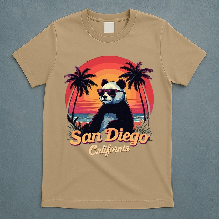 Retro Panda In Sunglasses San Diego California Zoo Vintage T-Shirt