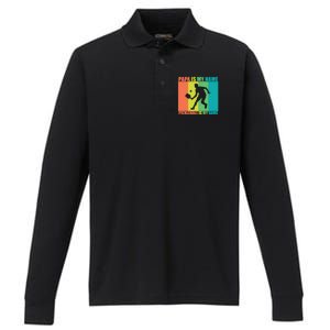 Retro Papa Is My Name Pickleball Is My Game FatherS Day Great Gift Performance Long Sleeve Polo