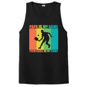 Retro Papa Is My Name Pickleball Is My Game FatherS Day Great Gift PosiCharge Competitor Tank