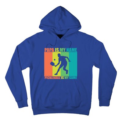 Retro Papa Is My Name Pickleball Is My Game FatherS Day Great Gift Hoodie