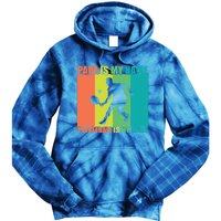 Retro Papa Is My Name Pickleball Is My Game FatherS Day Great Gift Tie Dye Hoodie