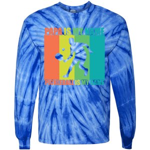 Retro Papa Is My Name Pickleball Is My Game FatherS Day Great Gift Tie-Dye Long Sleeve Shirt