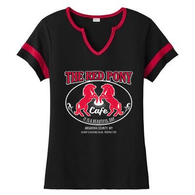 Red Pony ItS A Beautiful Day Ladies Halftime Notch Neck Tee