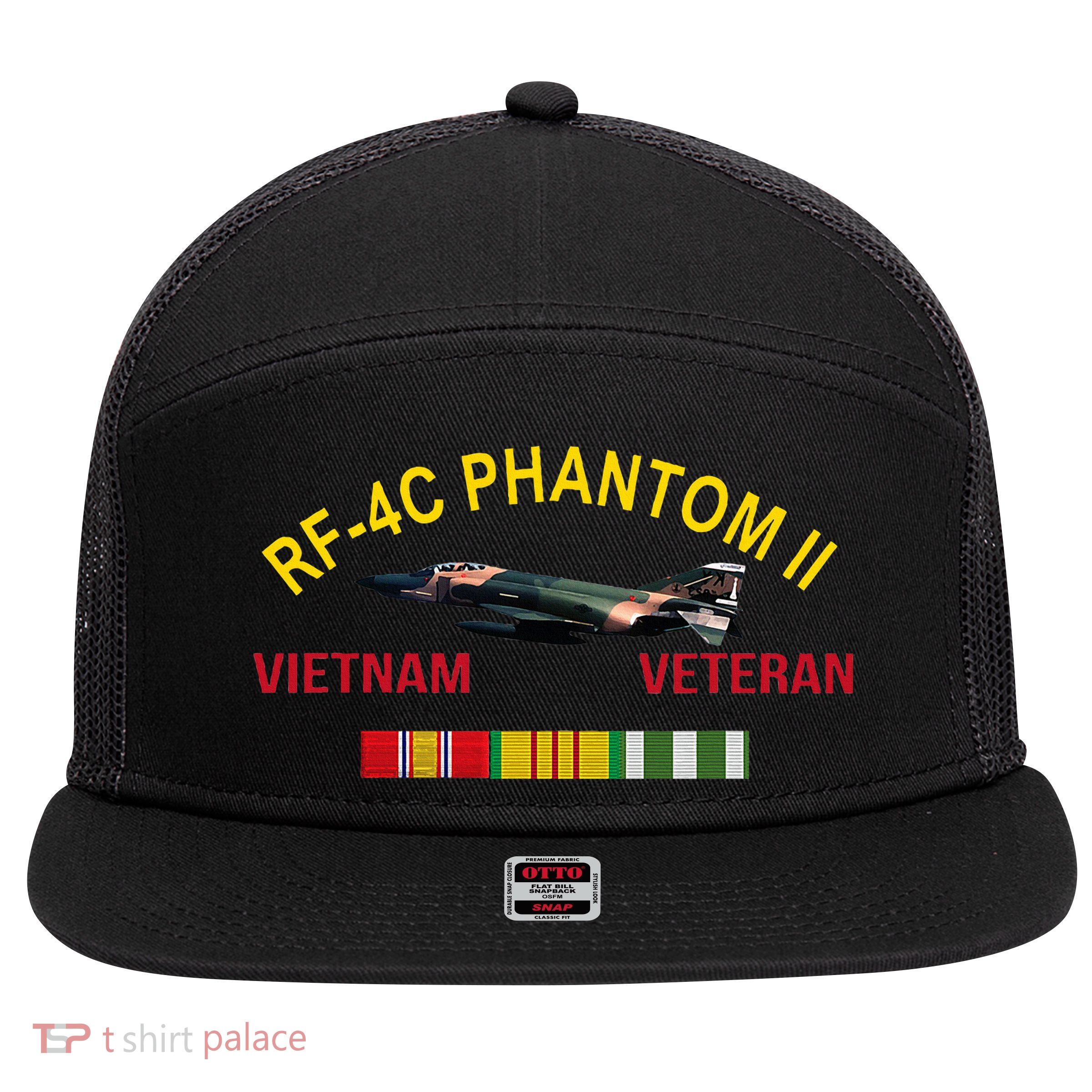 Rf4c Phantom Ii Vietnam Veteran Rf4c Phantom Vietnam 7 Panel Mesh Trucker Snapback Hat