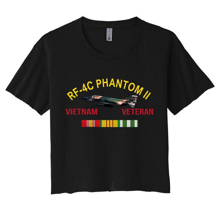 Rf4c Phantom Ii Vietnam Veteran Rf4c Phantom Vietnam Women's Crop Top Tee