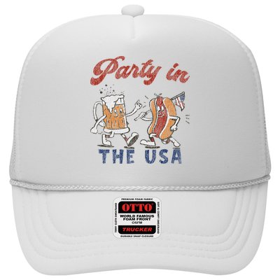 Retro Party In The Usa Beer Hot Dog Lover Funny 4th Of July Hat