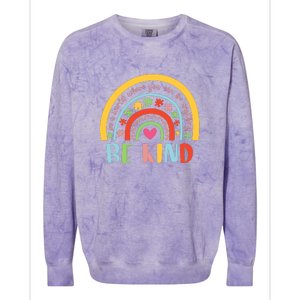 Rainbow Puzzle In A World Where You An Be Anything Be Kind Autism Awareness Colorblast Crewneck Sweatshirt