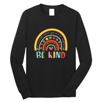 Rainbow Puzzle In A World Where You An Be Anything Be Kind Autism Awareness Long Sleeve Shirt