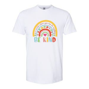 Rainbow Puzzle In A World Where You An Be Anything Be Kind Autism Awareness Softstyle CVC T-Shirt