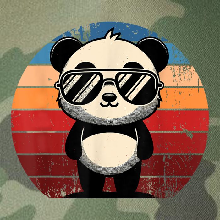 Retro Panda In Sunglasses Bbq Pool Party Funny Panda Legacy Tie Dye Trucker Hat