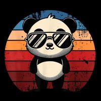 Retro Panda In Sunglasses Bbq Pool Party Funny Panda Sweatshirt