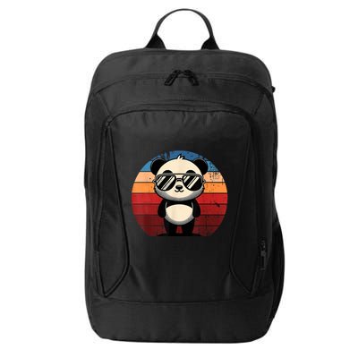 Retro Panda In Sunglasses Bbq Pool Party Funny Panda City Backpack