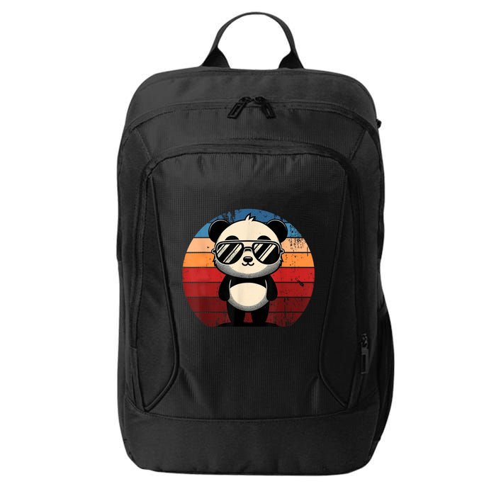 Retro Panda In Sunglasses Bbq Pool Party Funny Panda City Backpack