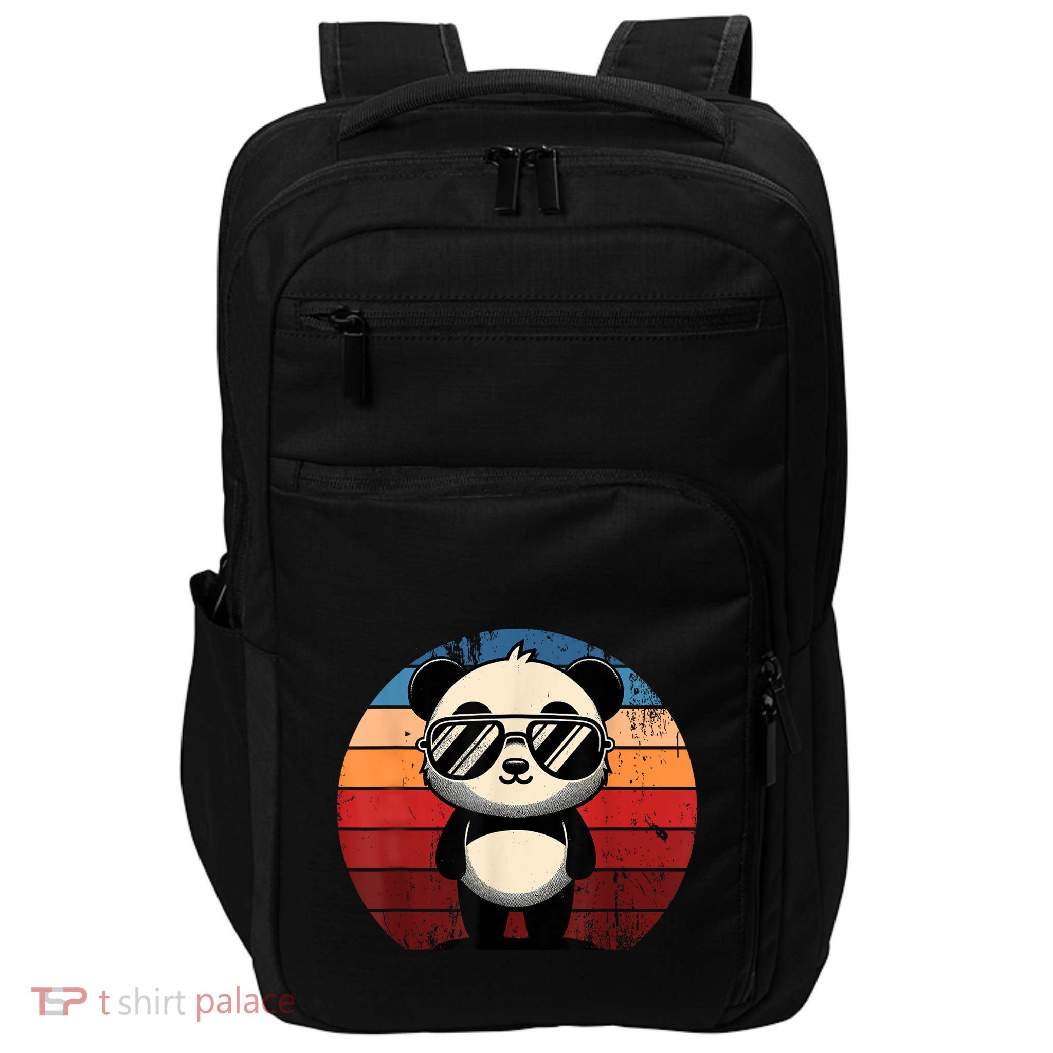 Retro Panda In Sunglasses Bbq Pool Party Funny Panda Impact Tech Backpack