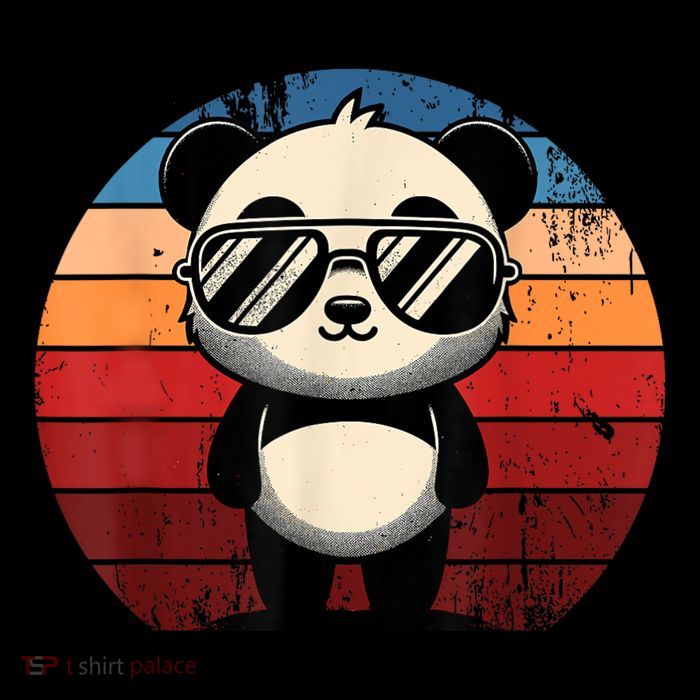 Retro Panda In Sunglasses Bbq Pool Party Funny Panda Bucket Hat