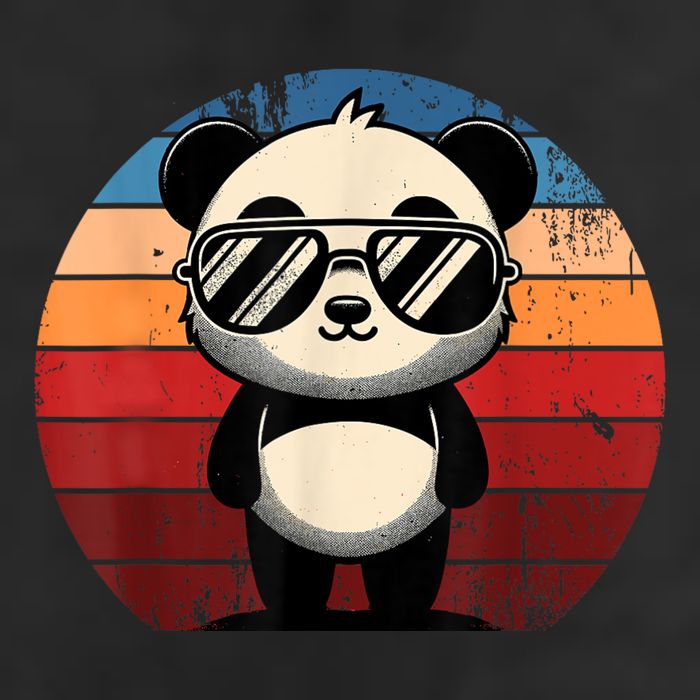 Retro Panda In Sunglasses Bbq Pool Party Funny Panda 15oz Campfire Ceramic Mug