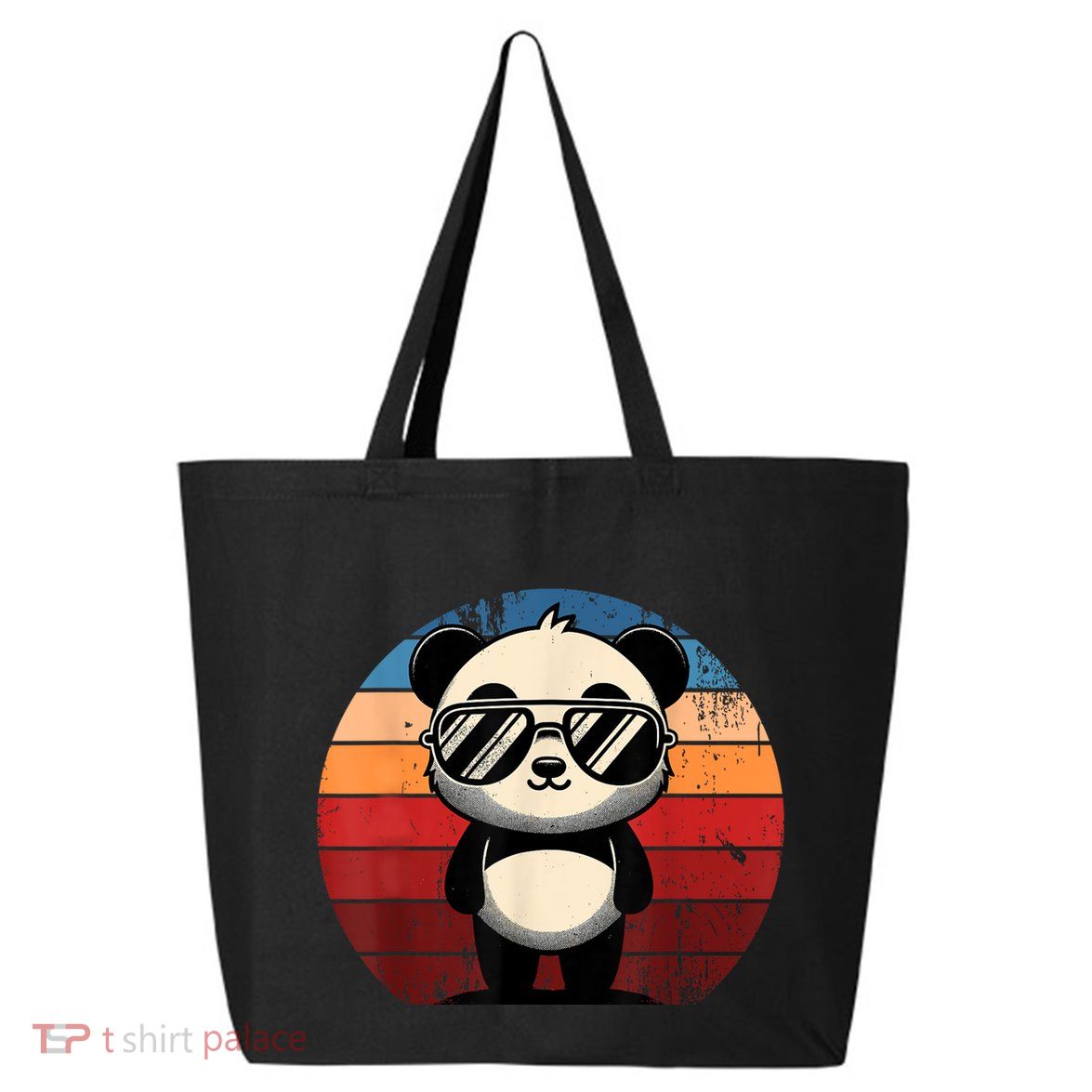 Retro Panda In Sunglasses Bbq Pool Party Funny Panda 25L Jumbo Tote