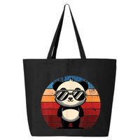 Retro Panda In Sunglasses Bbq Pool Party Funny Panda 25L Jumbo Tote