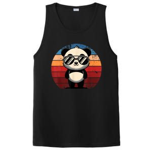 Retro Panda In Sunglasses Bbq Pool Party Funny Panda PosiCharge Competitor Tank