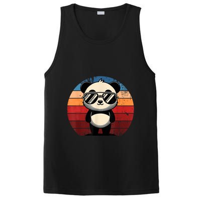 Retro Panda In Sunglasses Bbq Pool Party Funny Panda PosiCharge Competitor Tank