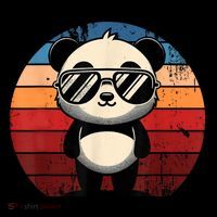 Retro Panda In Sunglasses Bbq Pool Party Funny Panda Zip Tote Bag