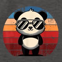 Retro Panda In Sunglasses Bbq Pool Party Funny Panda Vector Backpack