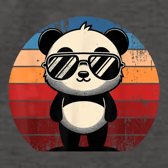 Retro Panda In Sunglasses Bbq Pool Party Funny Panda Vector Backpack