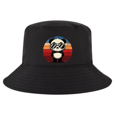 Retro Panda In Sunglasses Bbq Pool Party Funny Panda Cool Comfort Performance Bucket Hat
