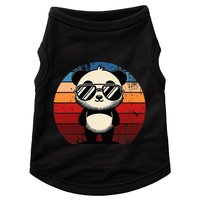 Retro Panda In Sunglasses Bbq Pool Party Funny Panda Doggie Tank