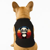 Retro Panda In Sunglasses Bbq Pool Party Funny Panda Doggie Tank