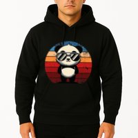 Retro Panda In Sunglasses Bbq Pool Party Funny Panda Hoodie