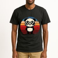 Retro Panda In Sunglasses Bbq Pool Party Funny Panda Tall T-Shirt