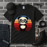 Retro Panda In Sunglasses Bbq Pool Party Funny Panda Tall T-Shirt