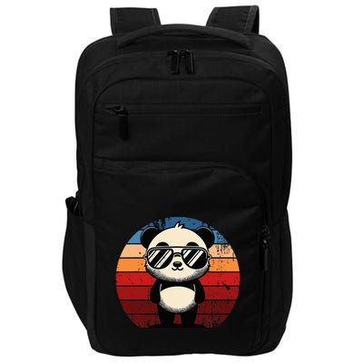 Retro Panda In Sunglasses Bbq Pool Party Funny Panda Impact Tech Backpack