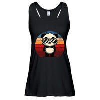 Retro Panda In Sunglasses Bbq Pool Party Funny Panda Ladies Essential Flowy Tank
