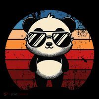Retro Panda In Sunglasses Bbq Pool Party Funny Panda Bag