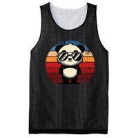 Retro Panda In Sunglasses Bbq Pool Party Funny Panda Mesh Reversible Basketball Jersey Tank