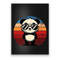 Retro Panda In Sunglasses Bbq Pool Party Funny Panda Poster