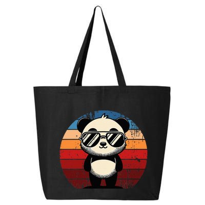 Retro Panda In Sunglasses Bbq Pool Party Funny Panda 25L Jumbo Tote