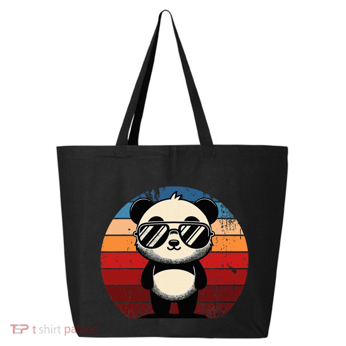 Retro Panda In Sunglasses Bbq Pool Party Funny Panda 25L Jumbo Tote