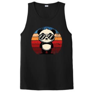 Retro Panda In Sunglasses Bbq Pool Party Funny Panda PosiCharge Competitor Tank