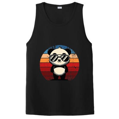 Retro Panda In Sunglasses Bbq Pool Party Funny Panda PosiCharge Competitor Tank