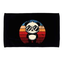 Retro Panda In Sunglasses Bbq Pool Party Funny Panda Microfiber Hand Towel