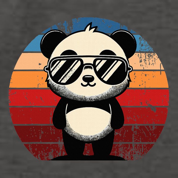 Retro Panda In Sunglasses Bbq Pool Party Funny Panda Vector Backpack